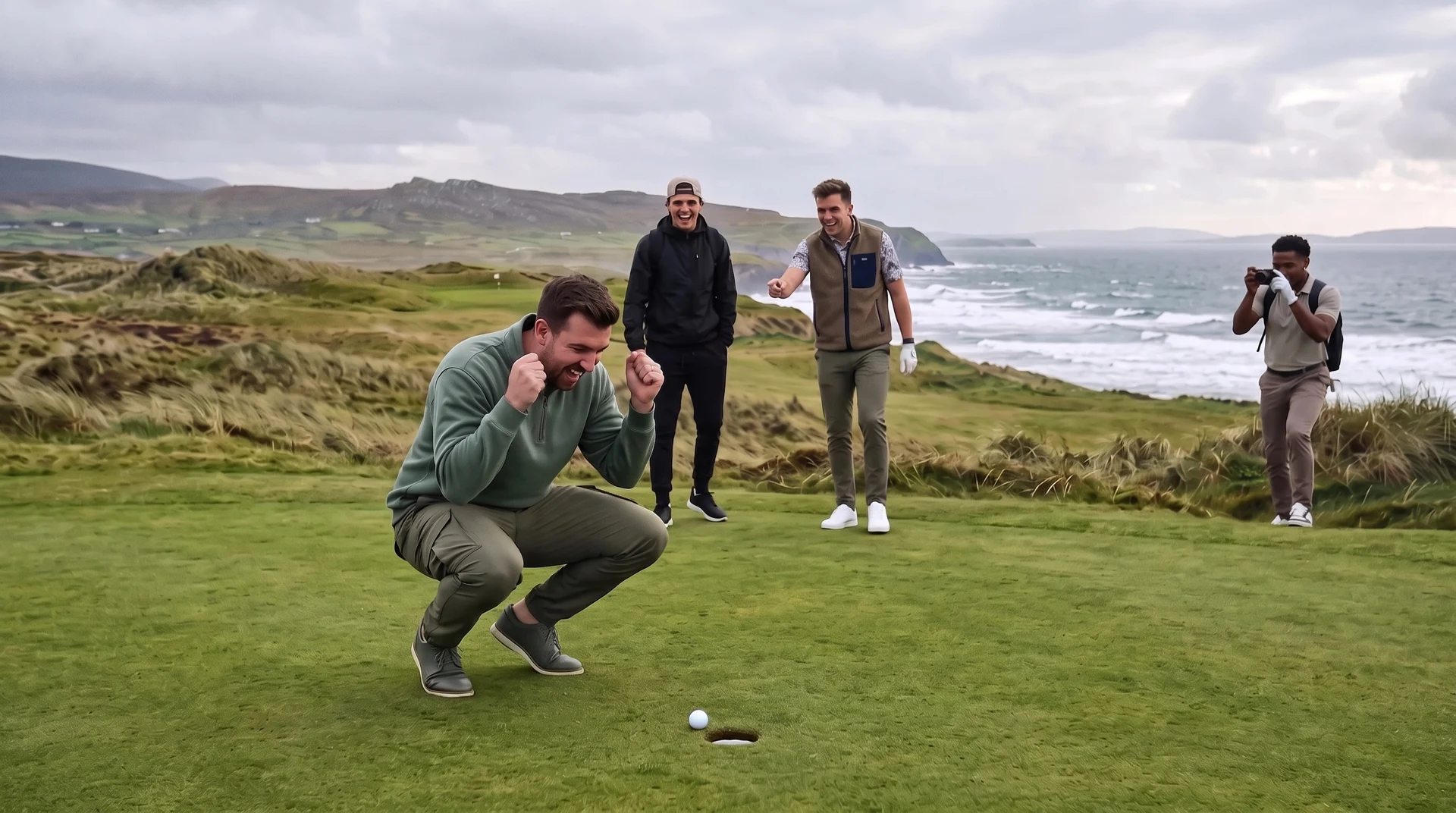 Concept episode artwork featuring a golf reaction